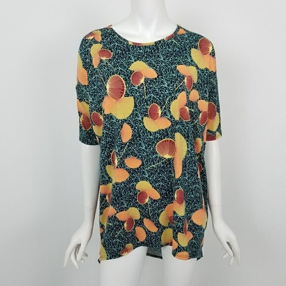LuLaRoe Tops - Lularoe Floral Leaf Print Irma Tunic Top New NWT